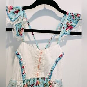 Trish Scully Girl's Floral Lace Princess Style Sun Dress size 5